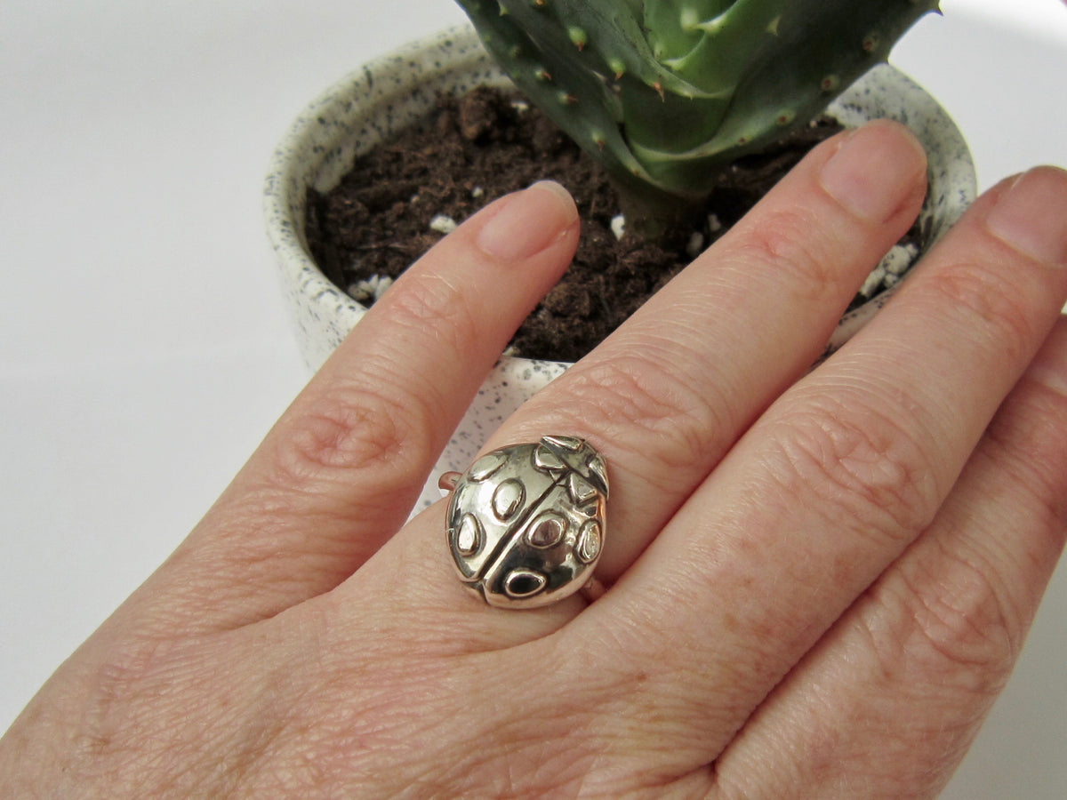 Lucy Ladybug Ring - Amanda Schoppel Art & Wax Carving