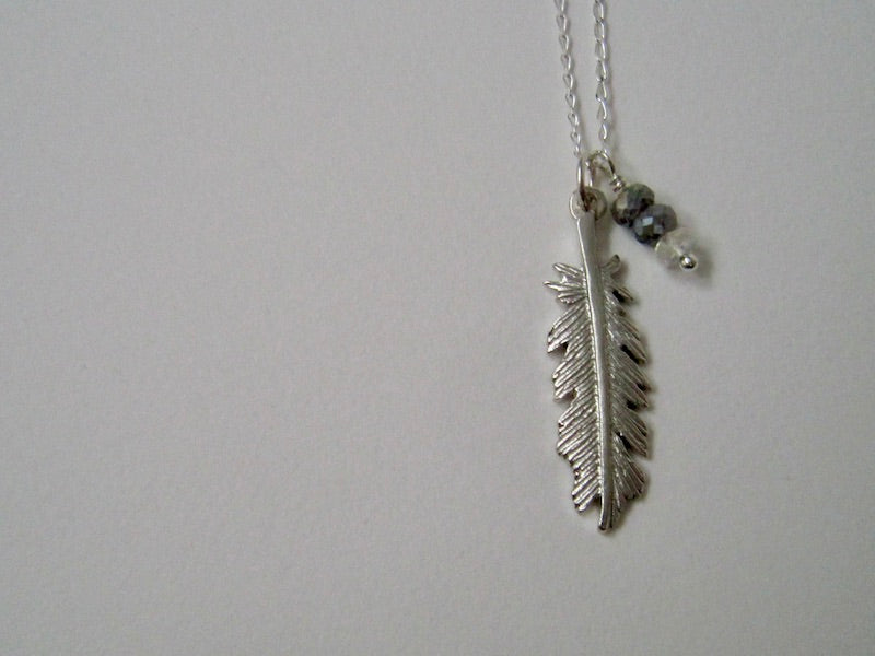 Silver Feather Necklace