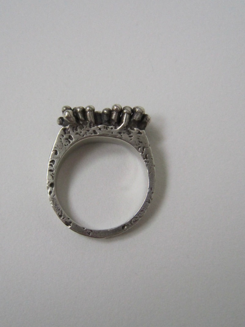 Small Oxidized Anemone Ring