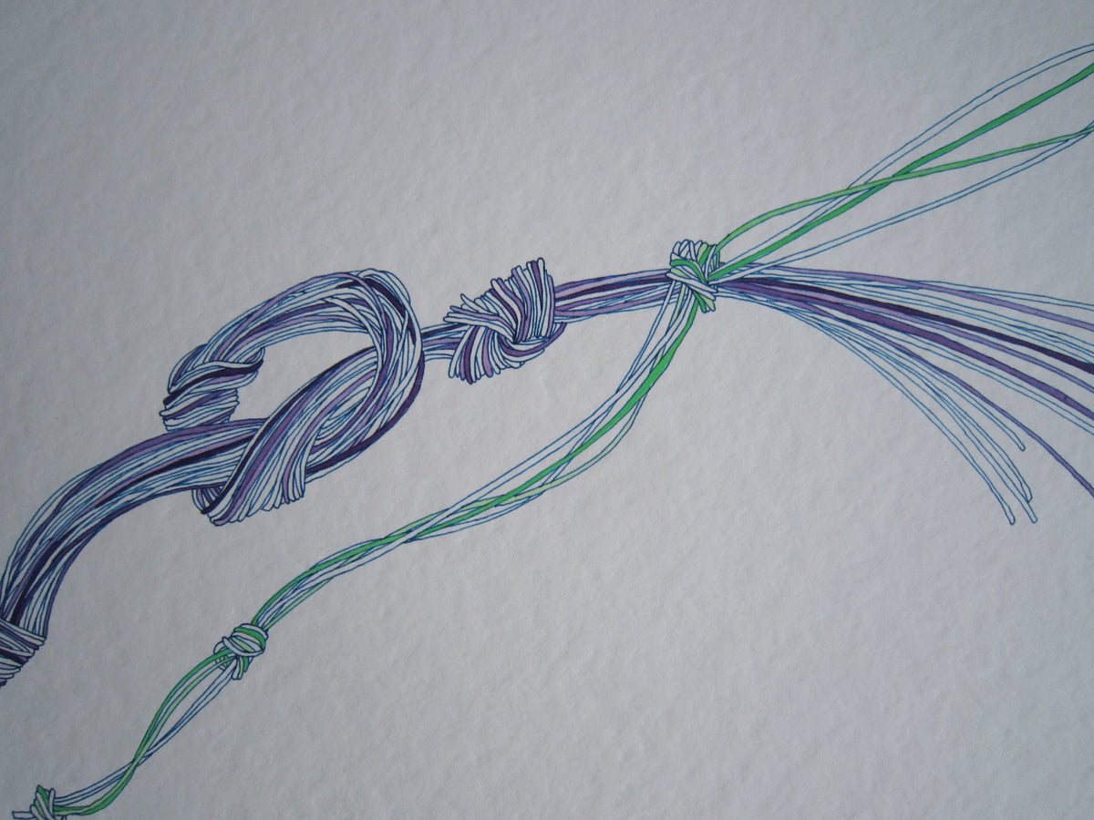 Purple and Green Knots