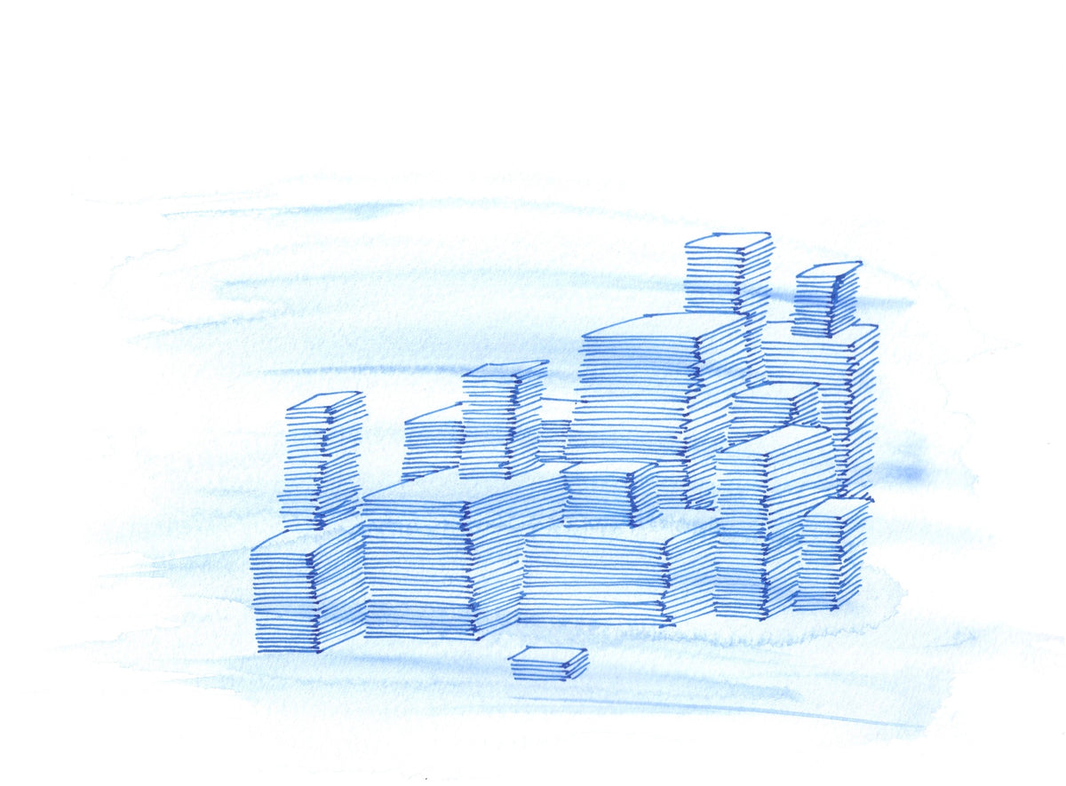 Piles in Blue