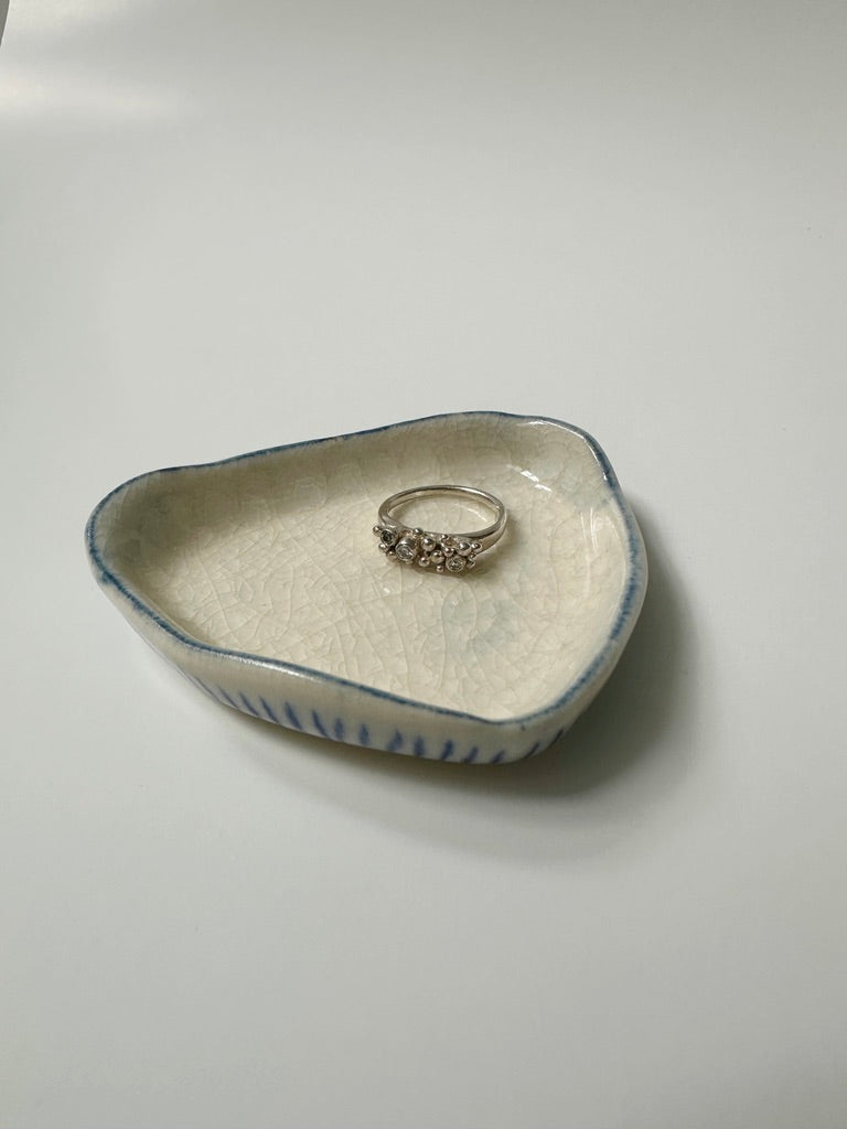Blue Pencil Crackle - porcelain