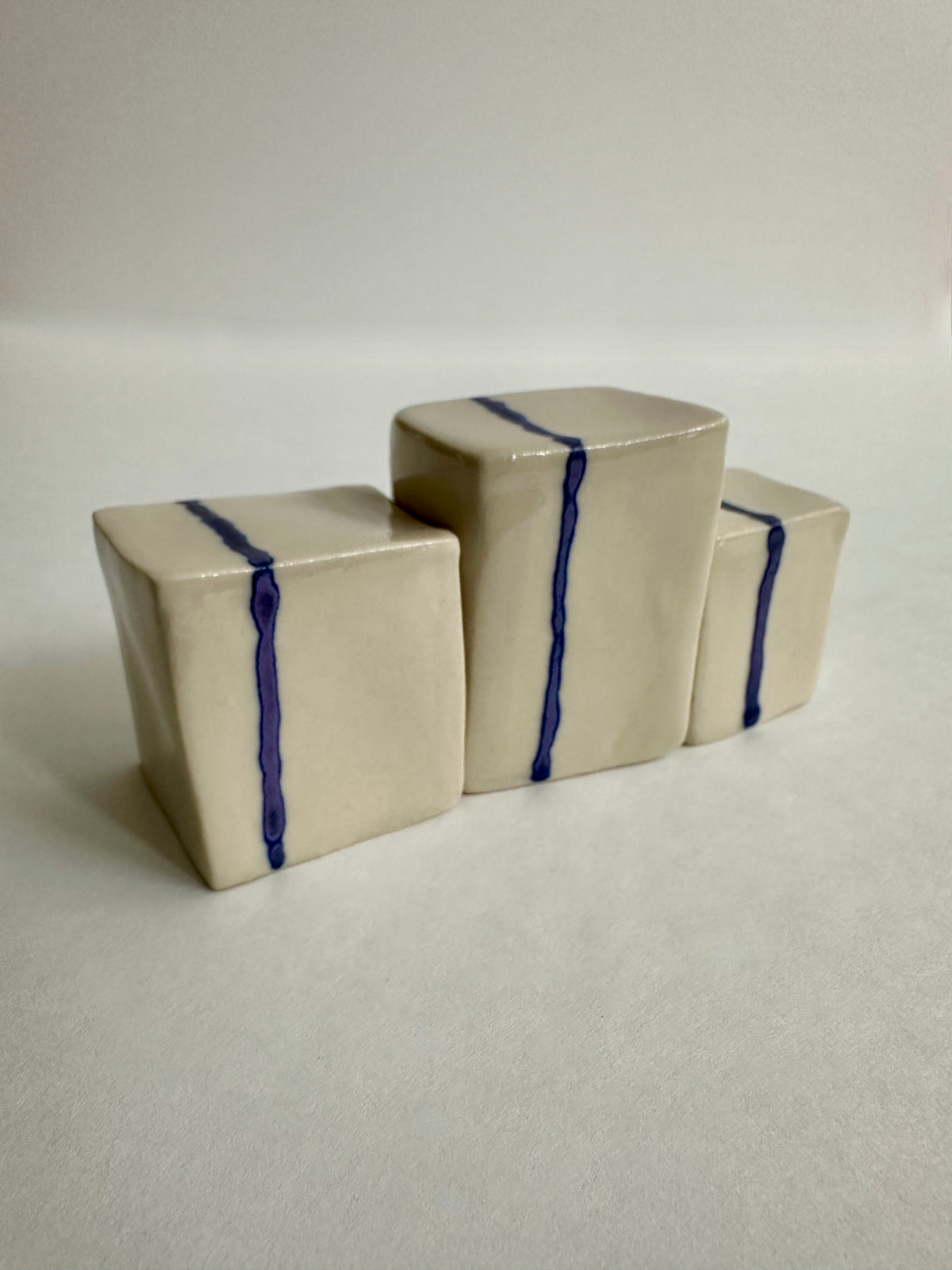SOLD - Small Cream/Blue Phantom (3pc)