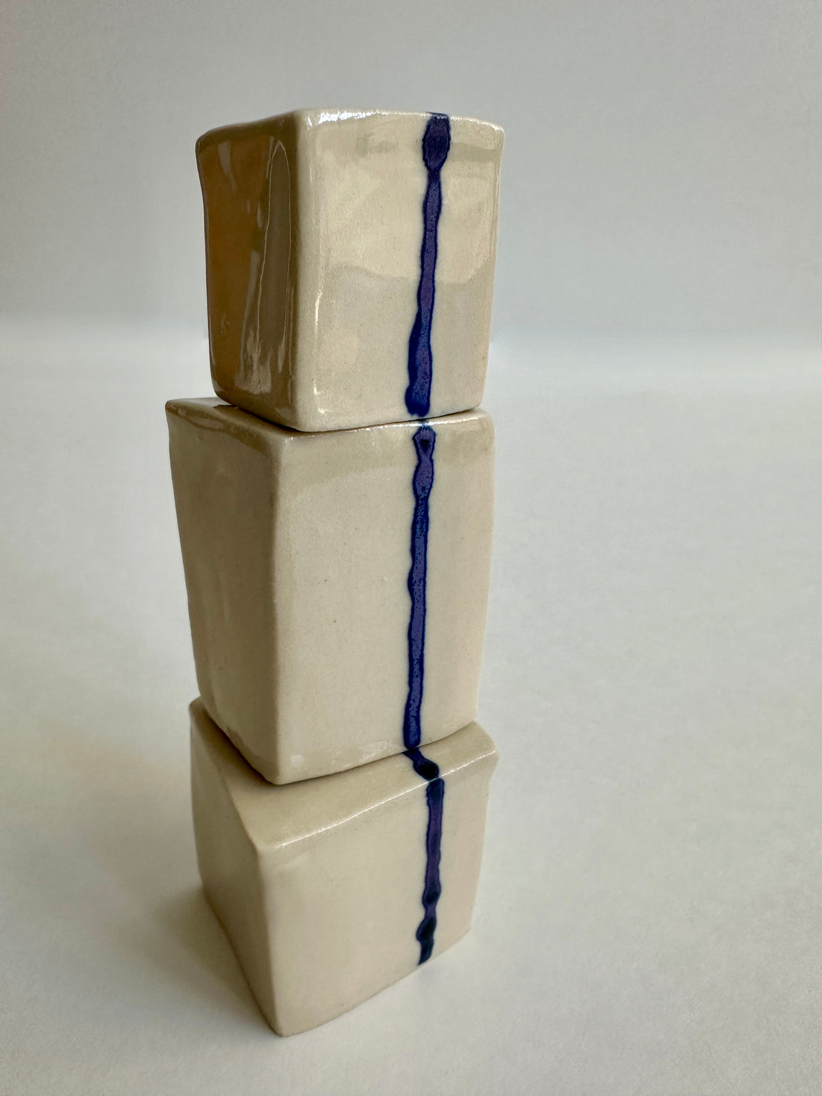 SOLD - Small Cream/Blue Phantom (3pc)