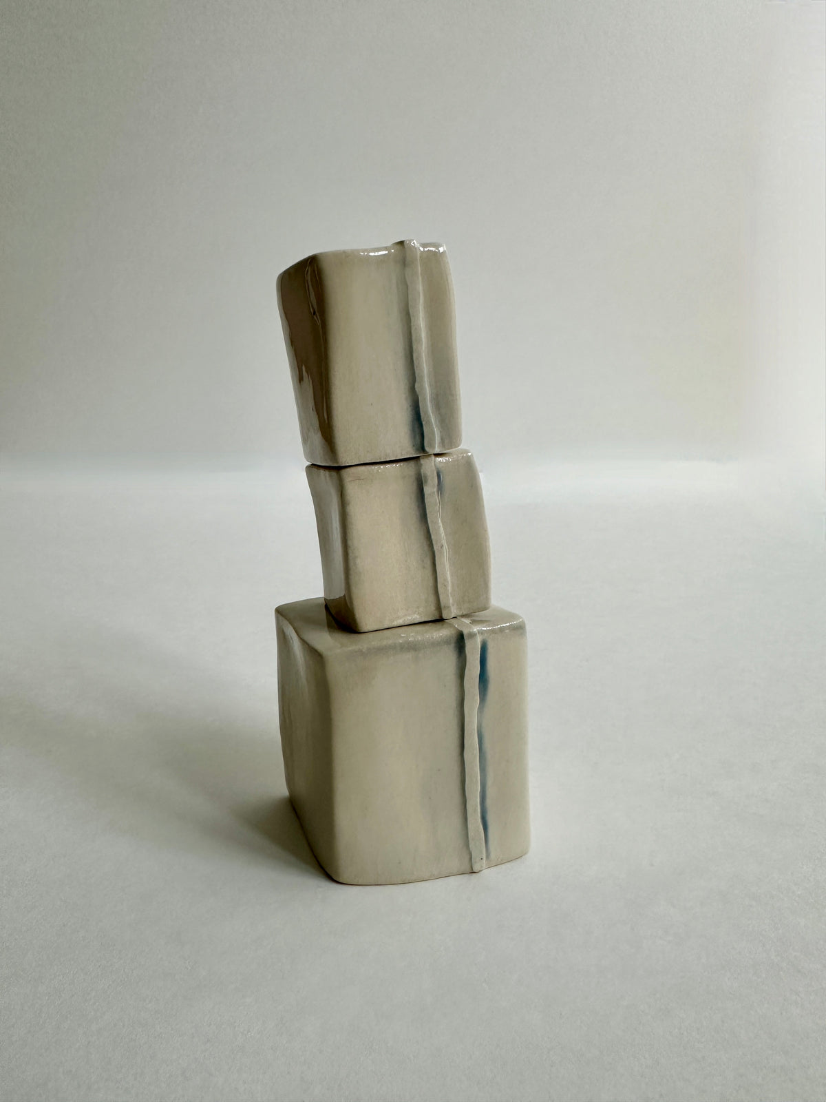 Cube Sculptures: Raised Line - Lavender (3pc)