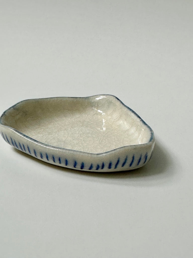 Blue Pencil Crackle - porcelain
