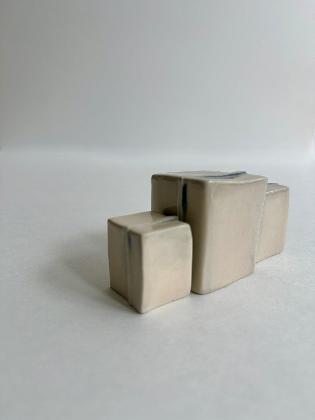 Cube Sculptures: Raised Line - Lavender (3pc)