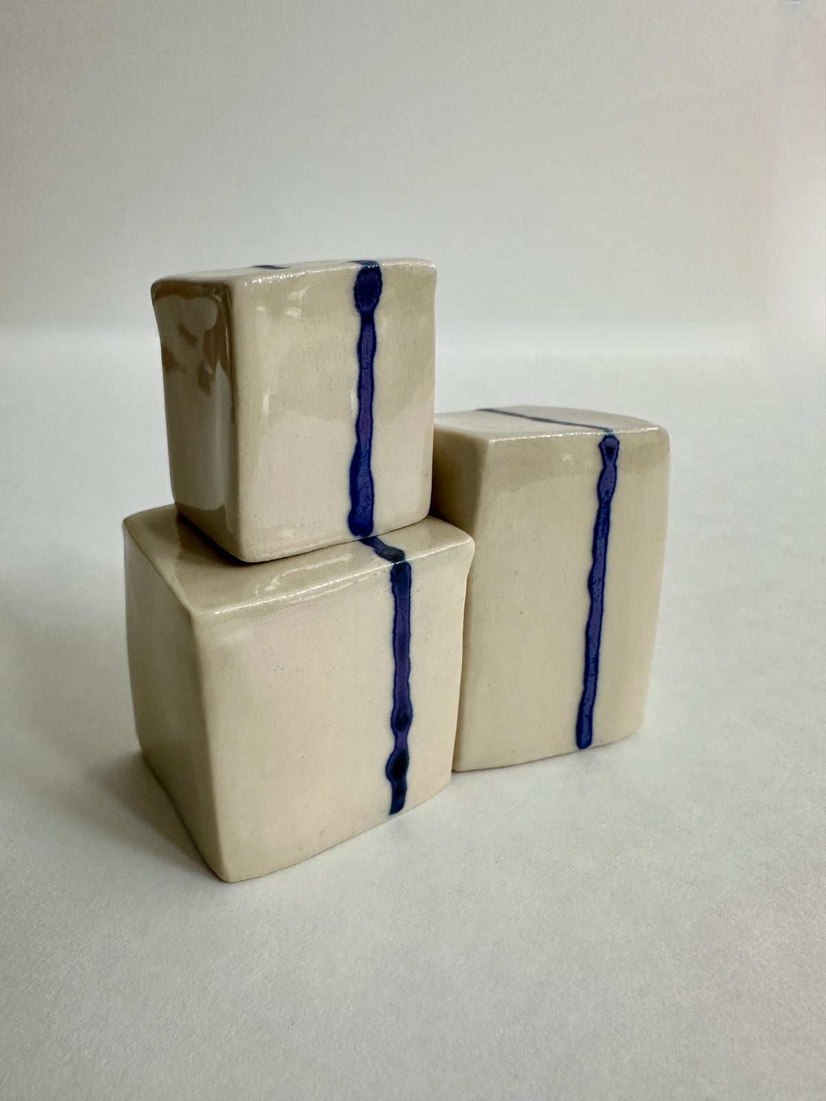 SOLD - Small Cream/Blue Phantom (3pc)