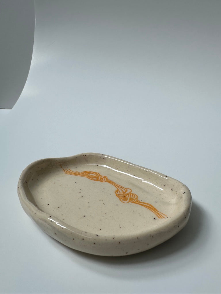Orange Knot - stoneware