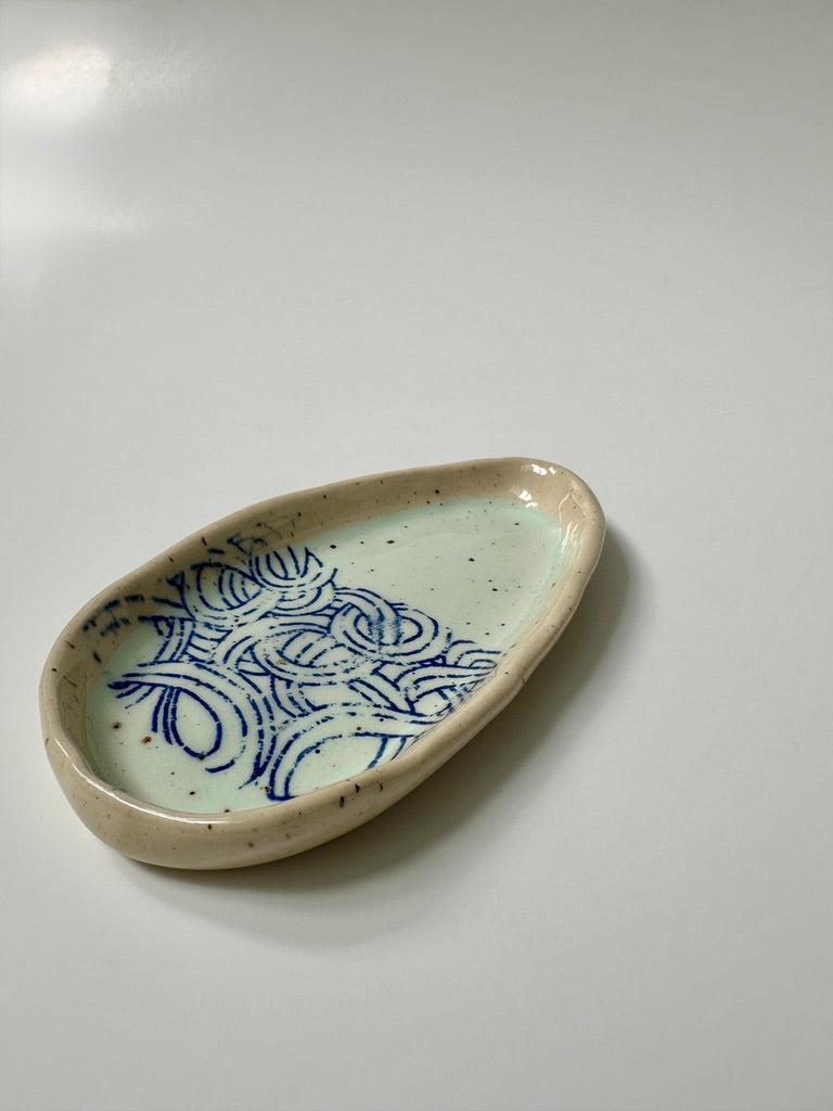 Robin's Egg Wave - porcelain