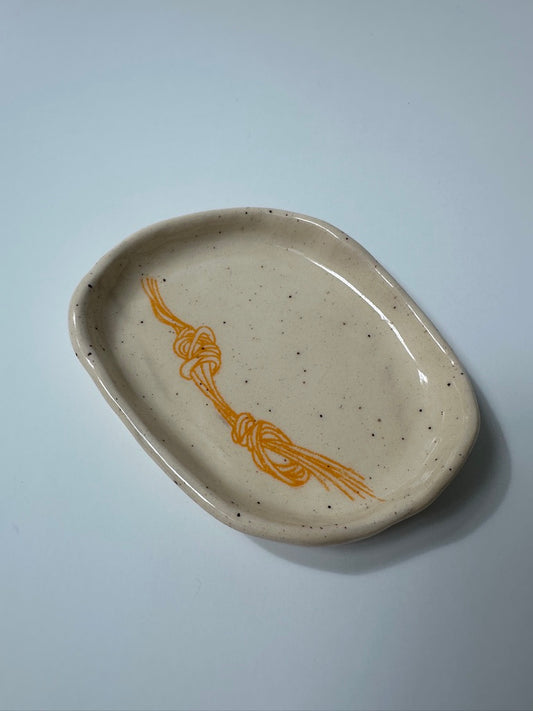 Orange Knot - stoneware