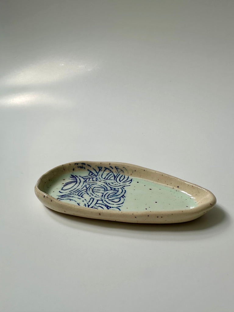 Robin's Egg Wave - porcelain