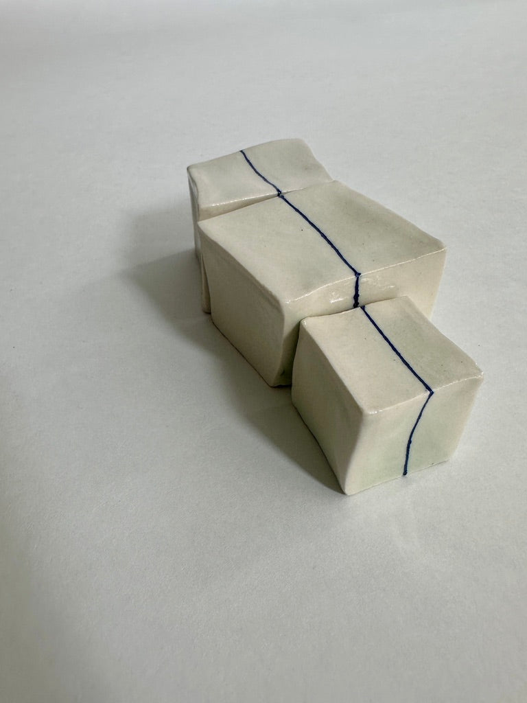Cube Sculptures: Mirror Fine Line (3pc)