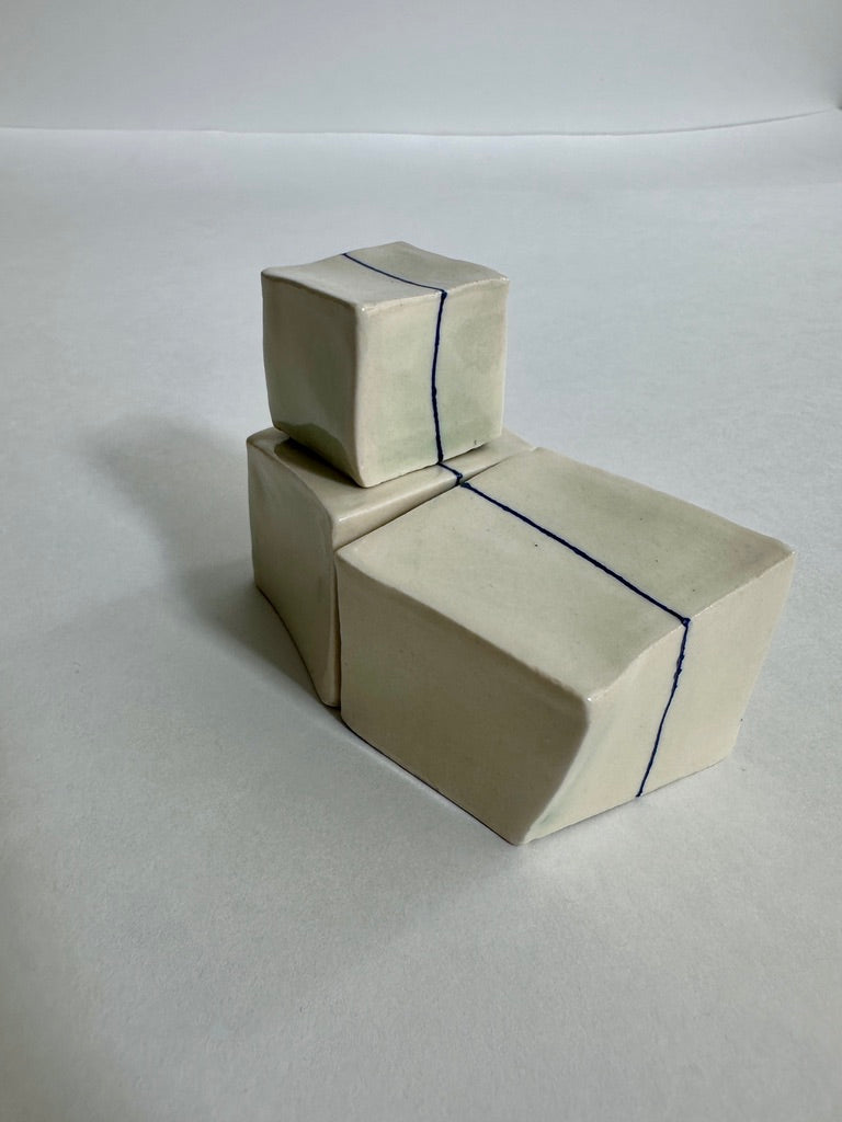 Cube Sculptures: Mirror Fine Line (3pc)