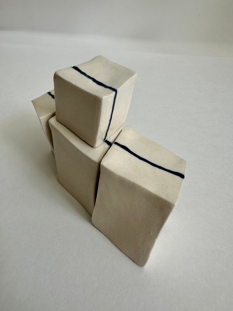 SOLD - Cube Sculptures: Ox Blood (4pc)