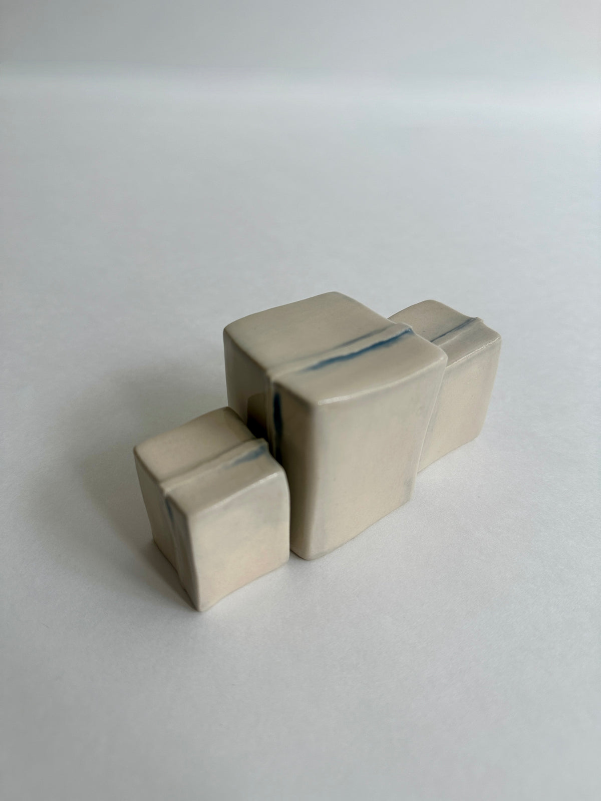 Cube Sculptures: Raised Line - Lavender (3pc)