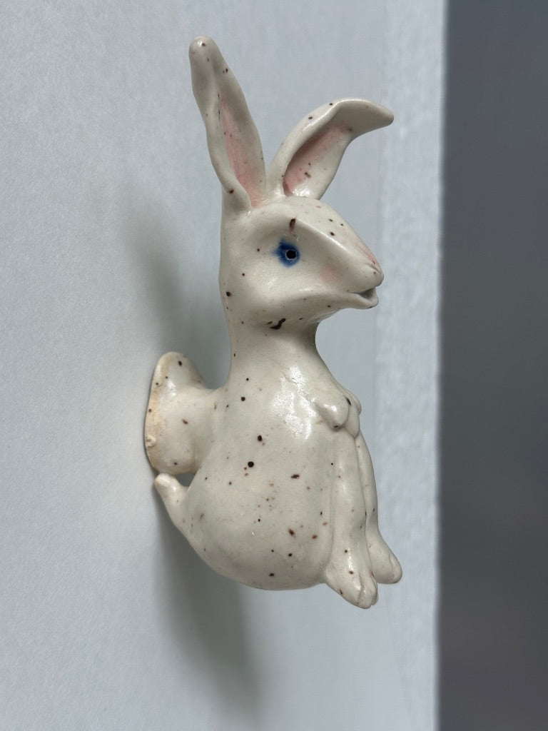 White Speckle Rabbit - stoneware