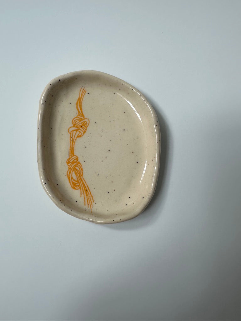 Orange Knot - stoneware