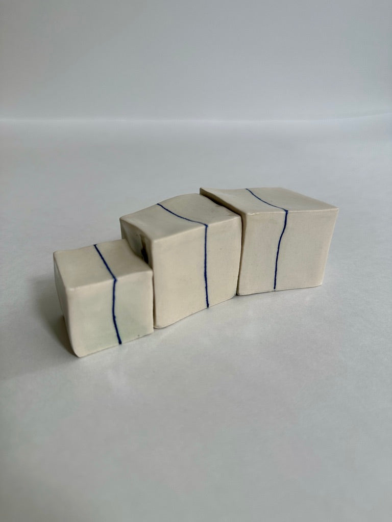 Cube Sculptures: Mirror Fine Line (3pc)