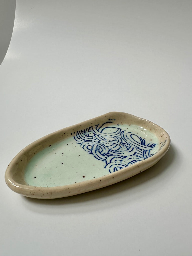 Robin's Egg Wave - porcelain