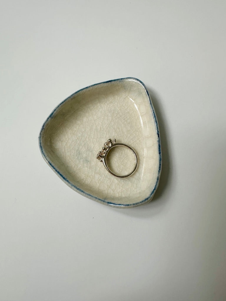 Blue Pencil Crackle - porcelain