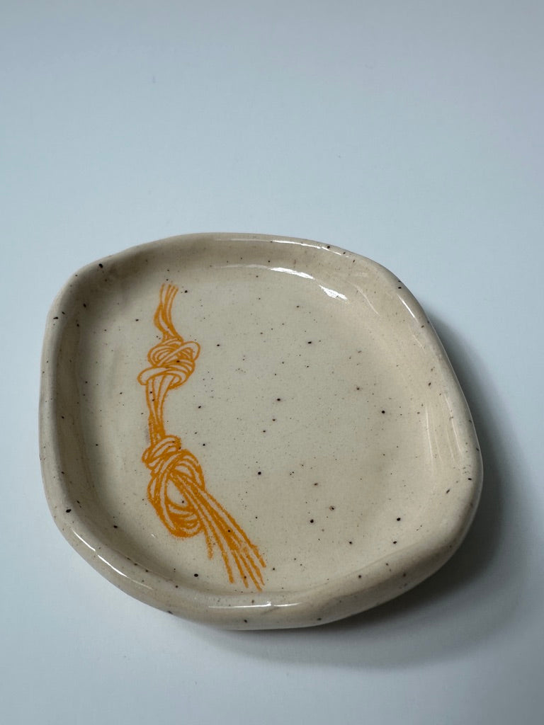 Orange Knot - stoneware