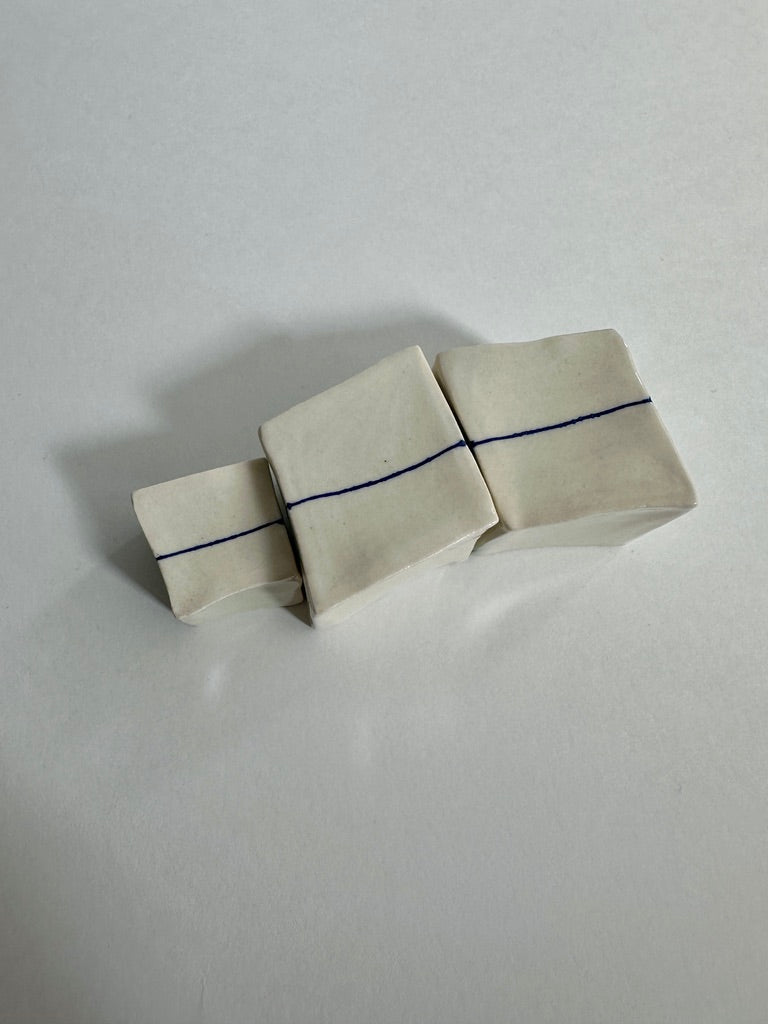 Cube Sculptures: Mirror Fine Line (3pc)