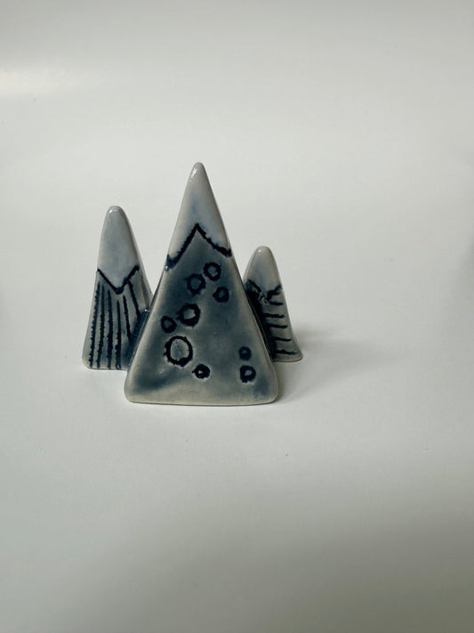 Mountain ring holder - Blue