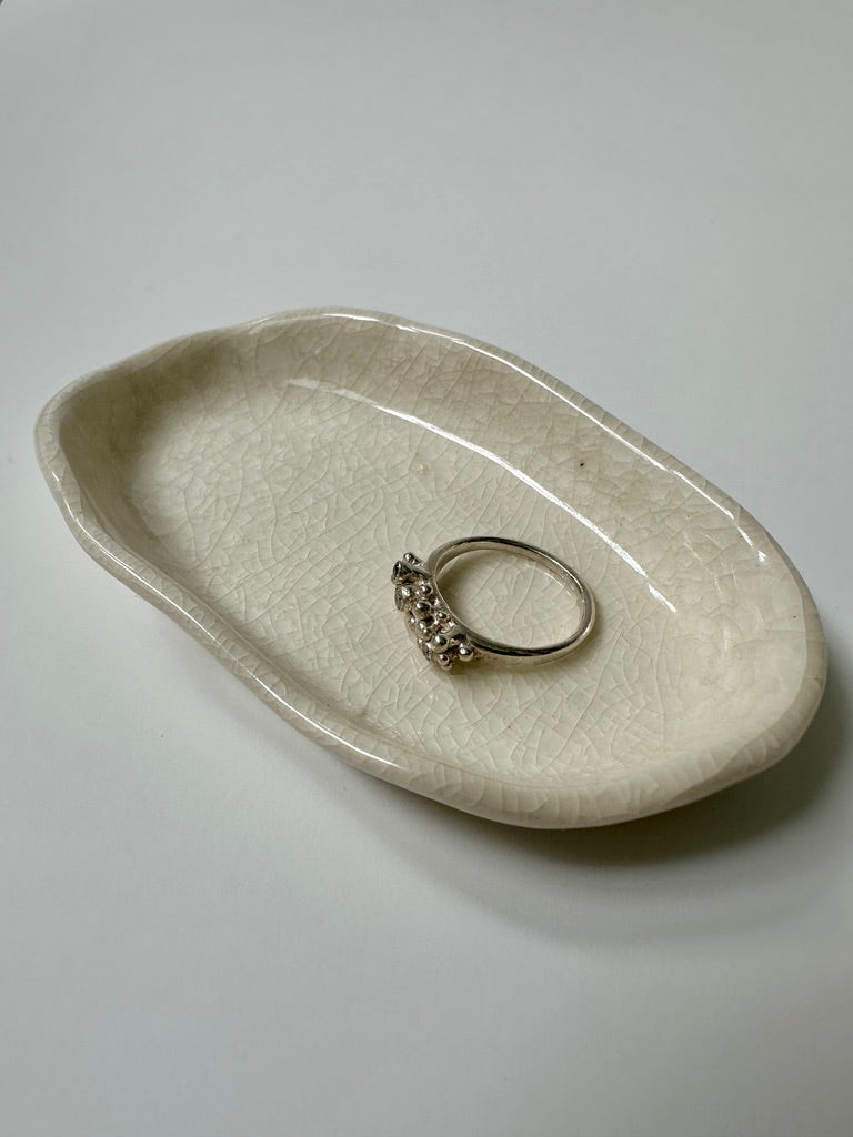 Little porcelain Crackle oval