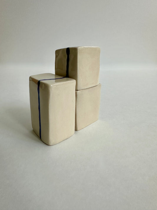 SOLD - Small Cream/Blue Phantom (3pc)