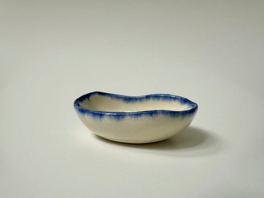 Little round blue - porcelain