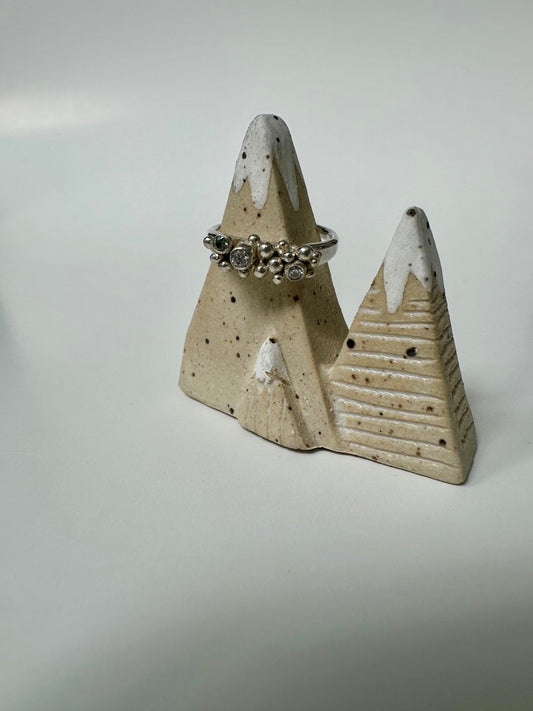 Mountain ring holder - Stoneware 3 Matte