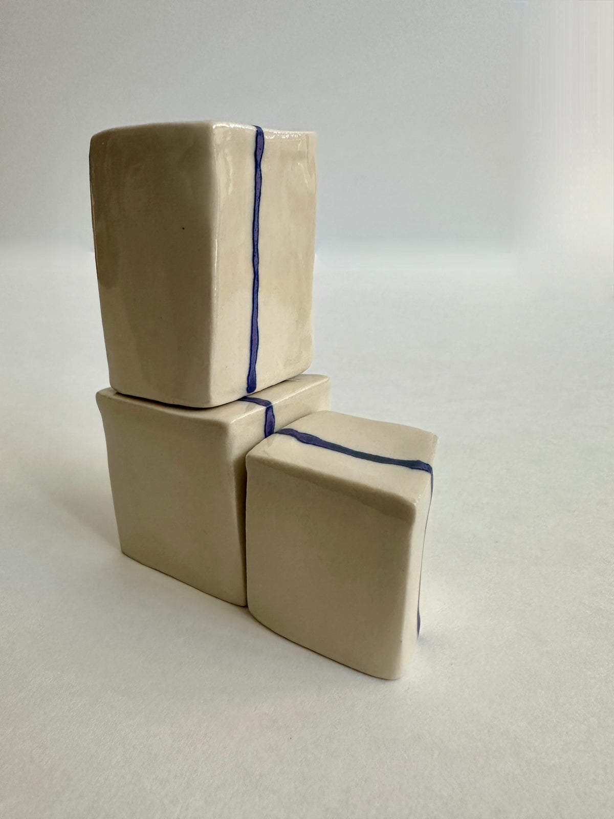 SOLD - Small Cream/Blue Phantom (3pc)