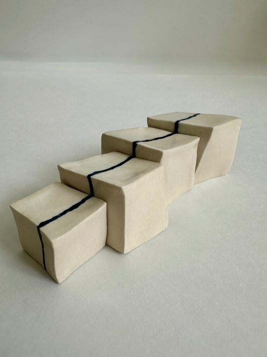 SOLD - Cube Sculptures: Ox Blood (4pc)