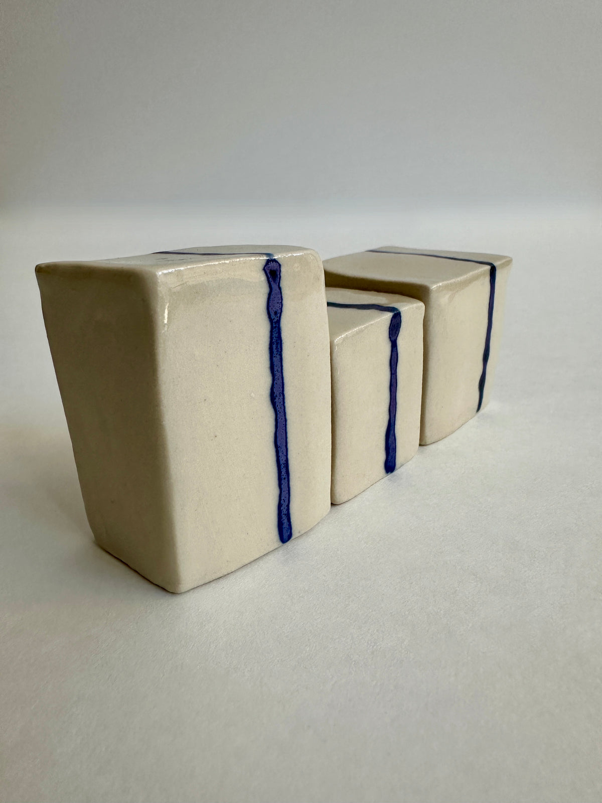 SOLD - Small Cream/Blue Phantom (3pc)