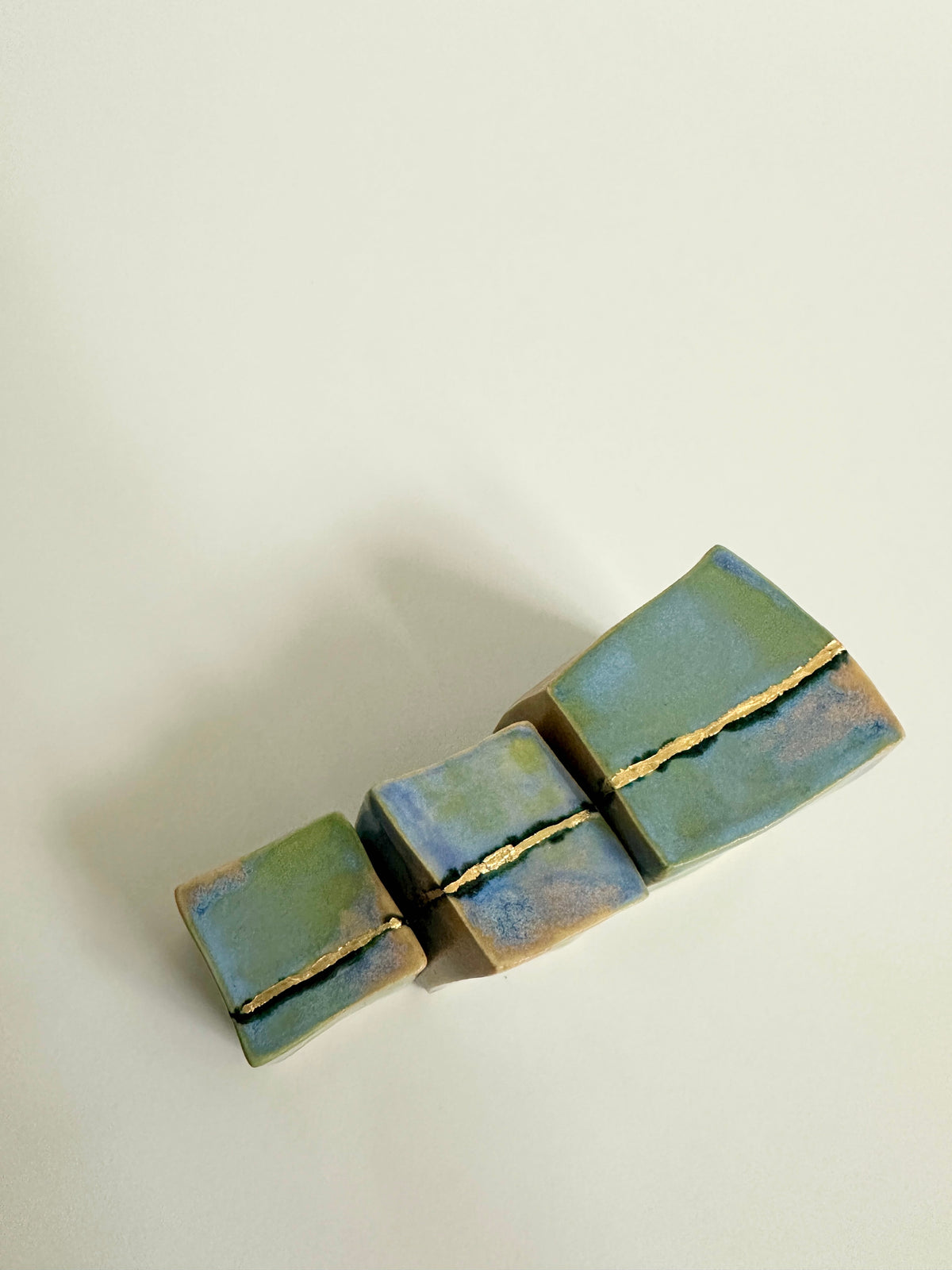 SOLD - Cube Sculptures: Rainbow Blue (3pc)