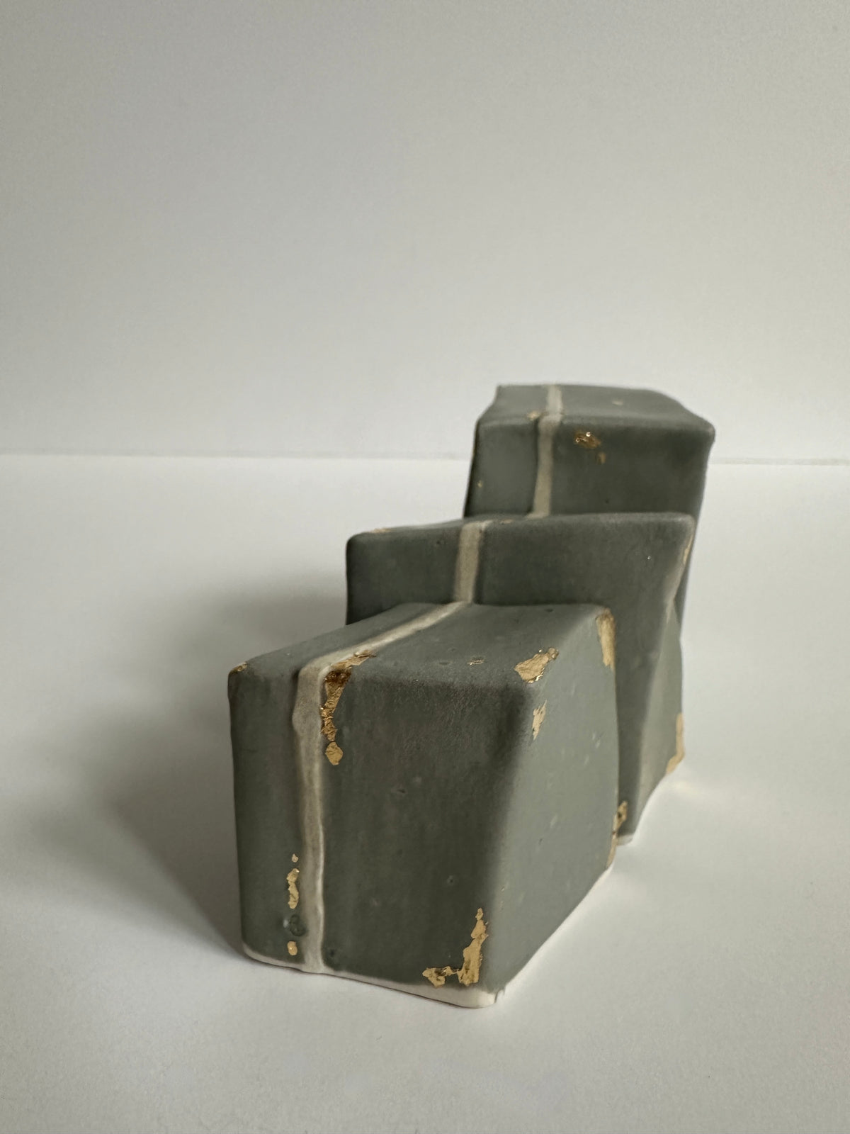 SOLD - Cube Sculptures: Matte Grays (3pc)