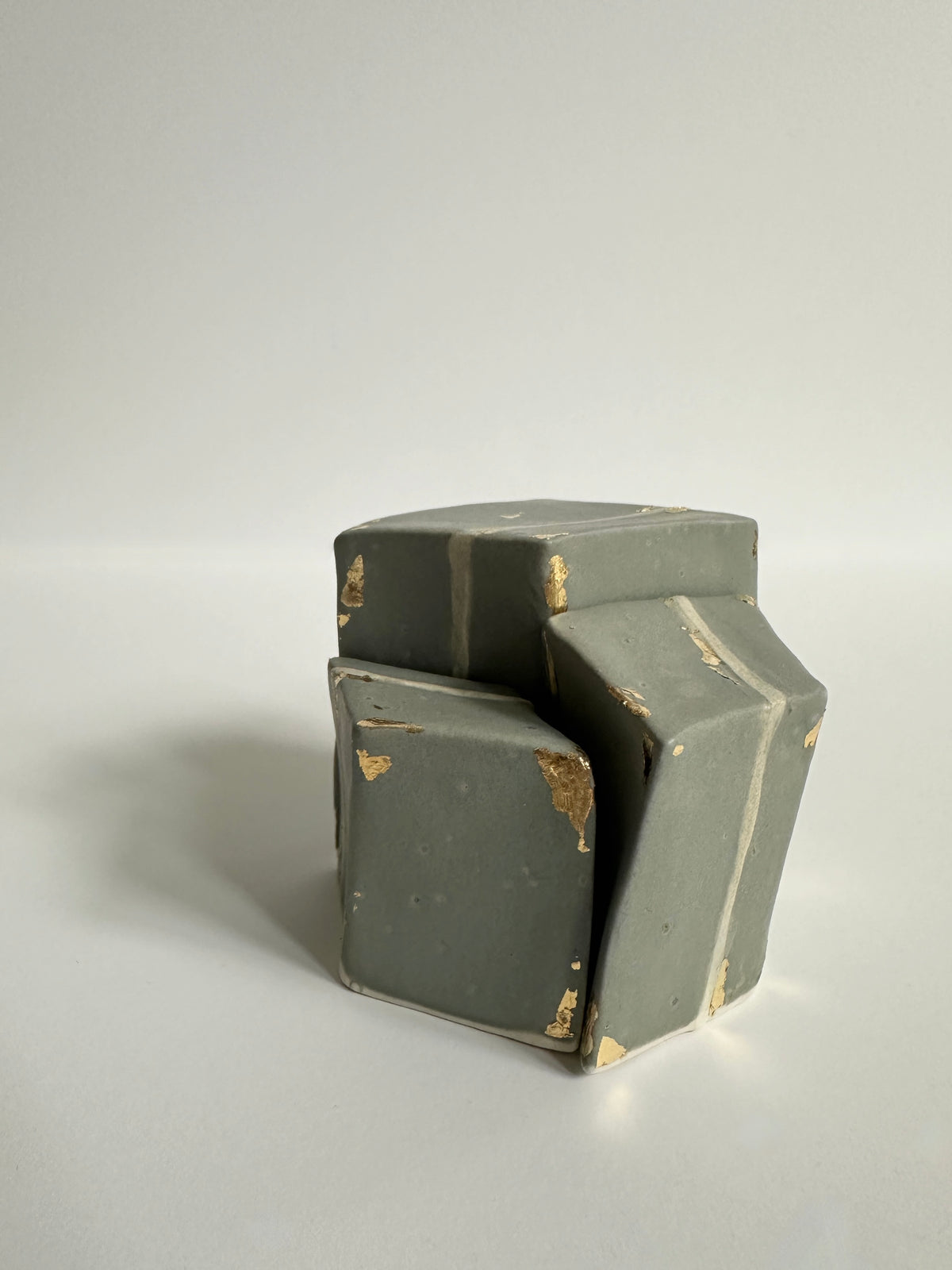 SOLD - Cube Sculptures: Matte Grays (3pc)
