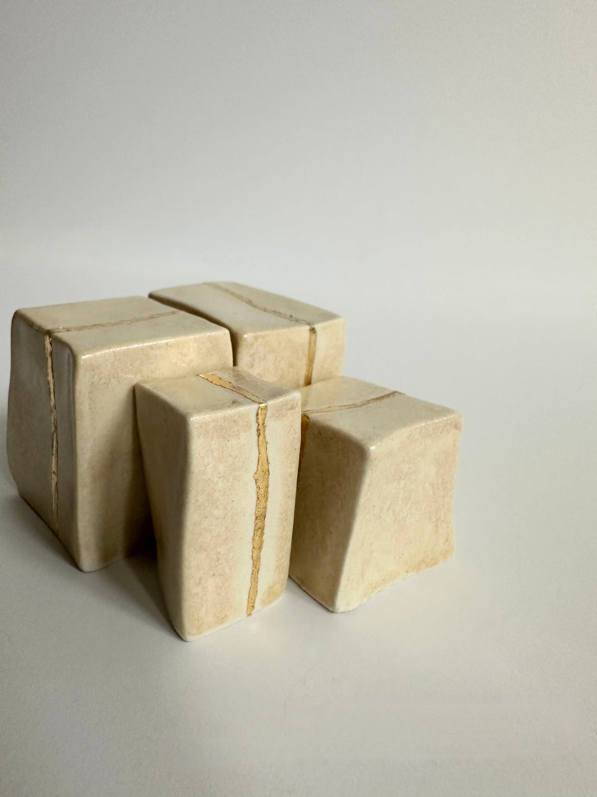 Cube Sculptures: Oatmeal (4pc)