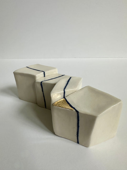 Cube Sculptures: Dancing Turquoise (4pc)