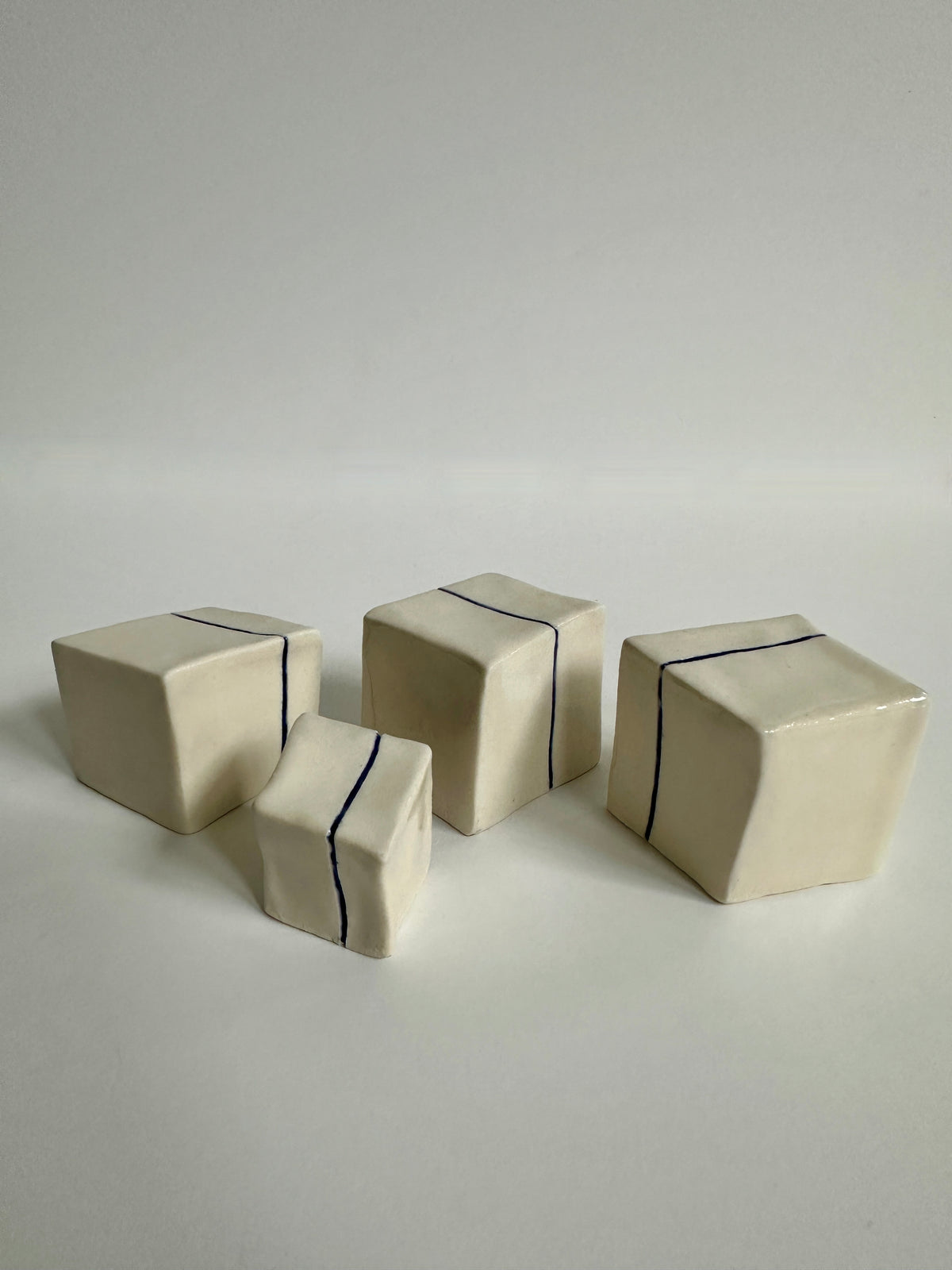 Cube Sculptures: Fine Blue (4pc)