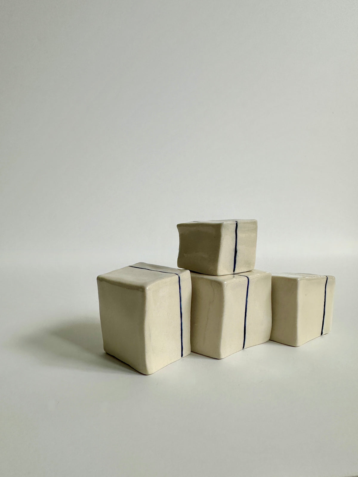 Cube Sculptures: Fine Blue (4pc)