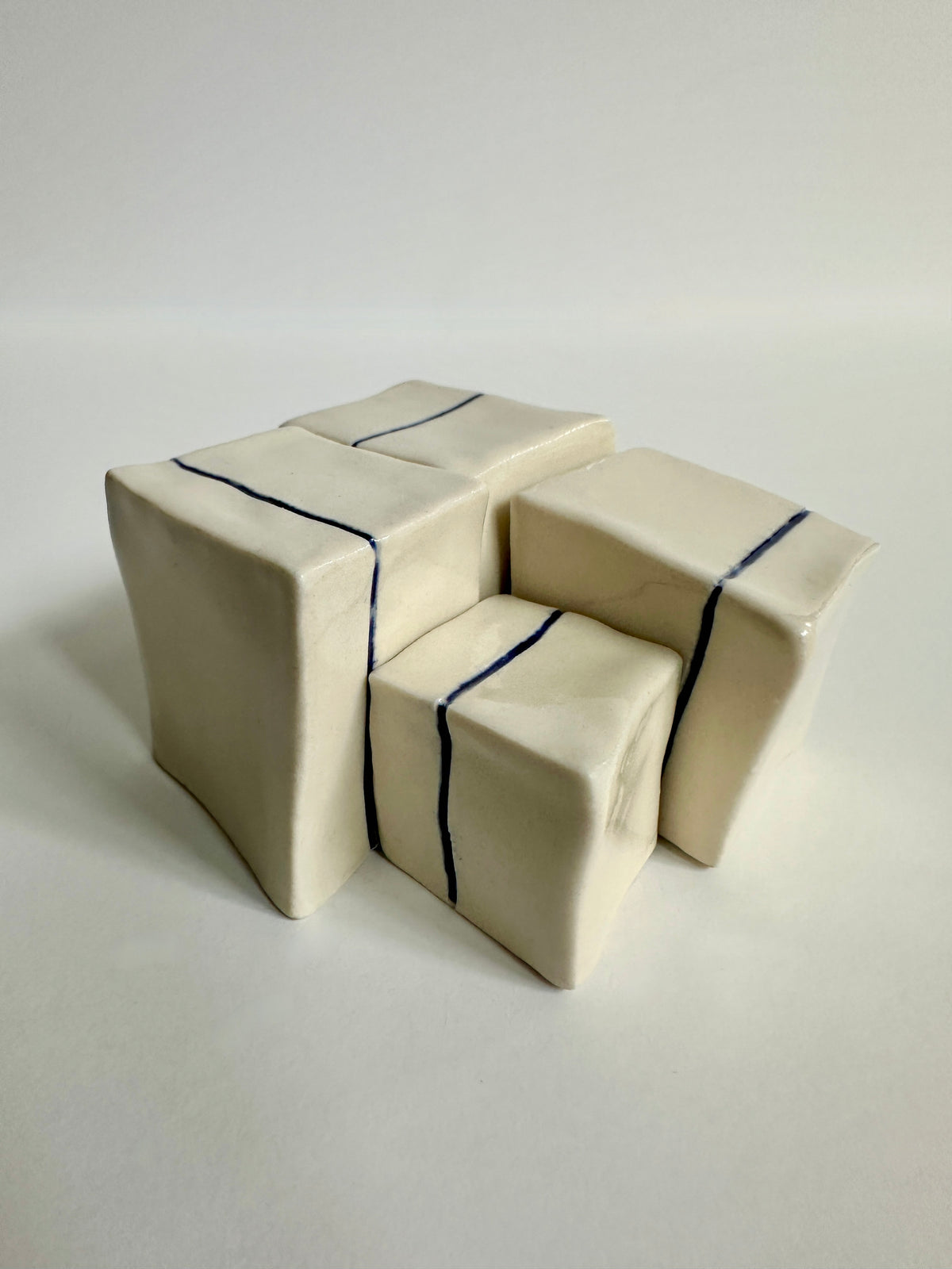 Cube Sculptures: Fine Blue (4pc)