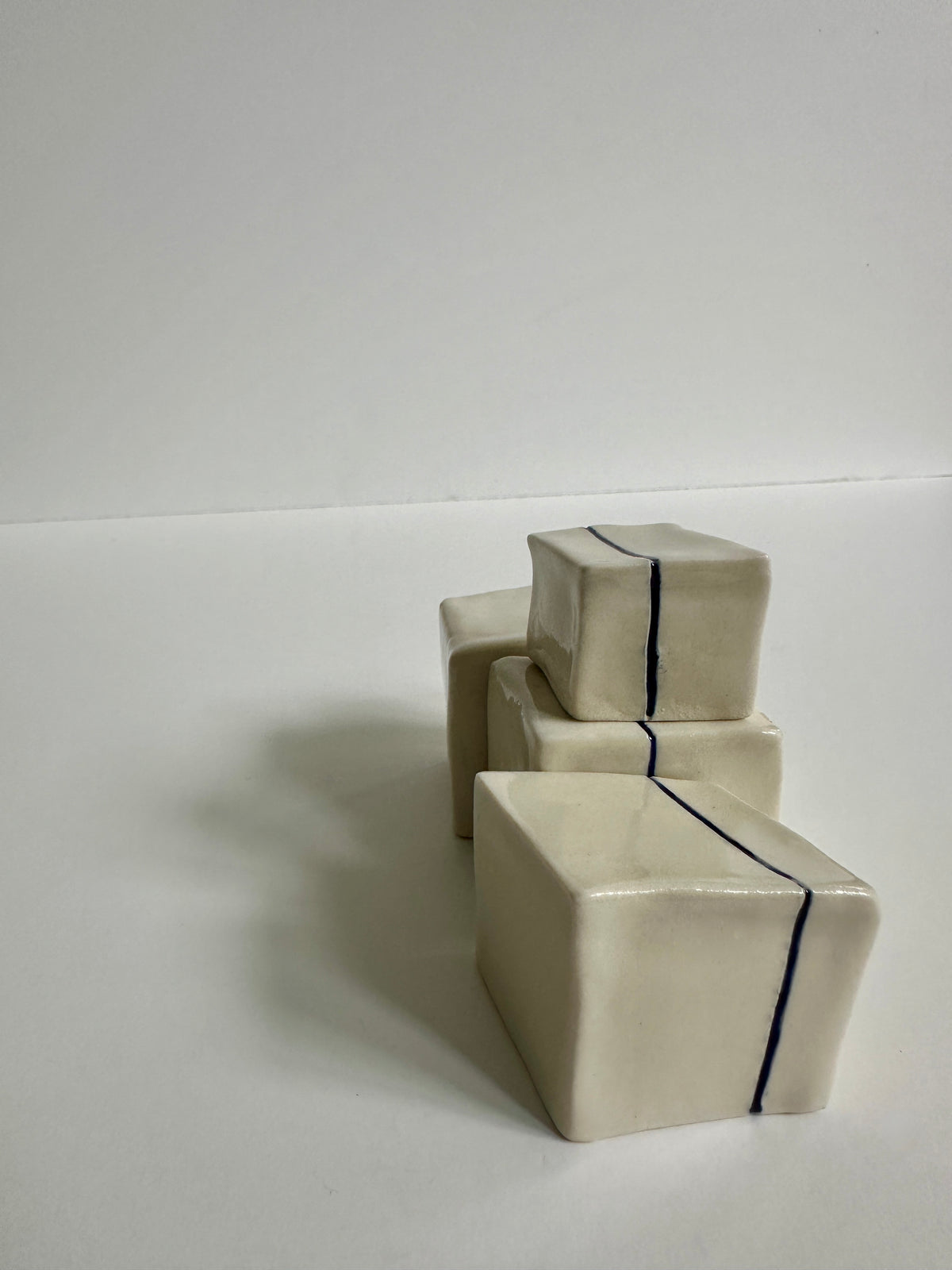 Cube Sculptures: Fine Blue (4pc)