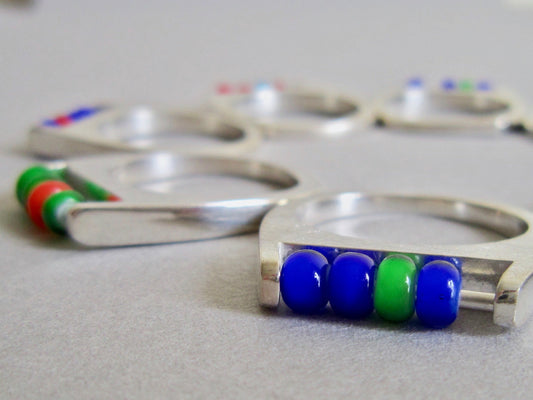 Abacus Ring - Amanda Schoppel Art & Wax Carving