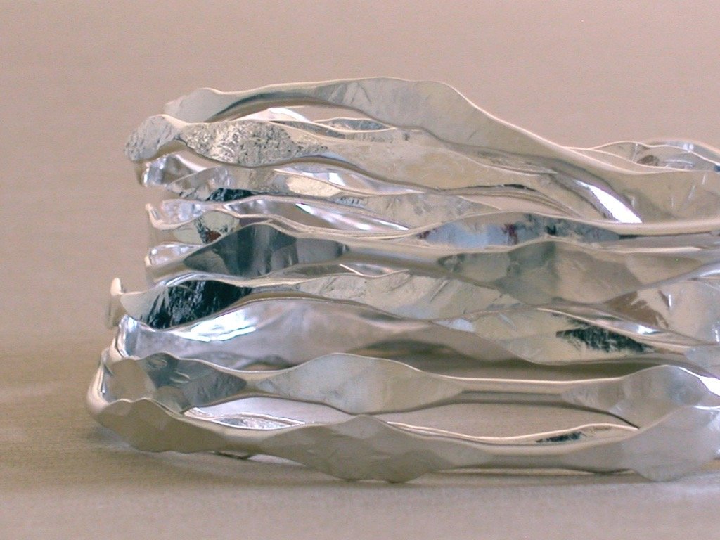 Silver Forged Bangles - Amanda Schoppel Art & Wax Carving