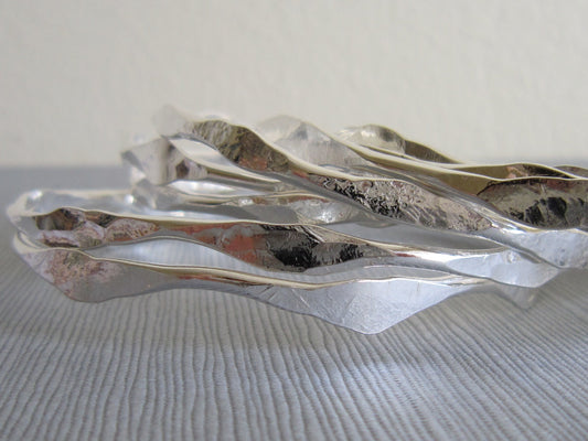 Silver Forged Bangles - Amanda Schoppel Art & Wax Carving