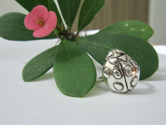 Lucy Ladybug Ring - Amanda Schoppel Art & Wax Carving