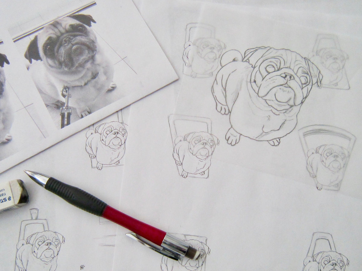 Pug Key Chain