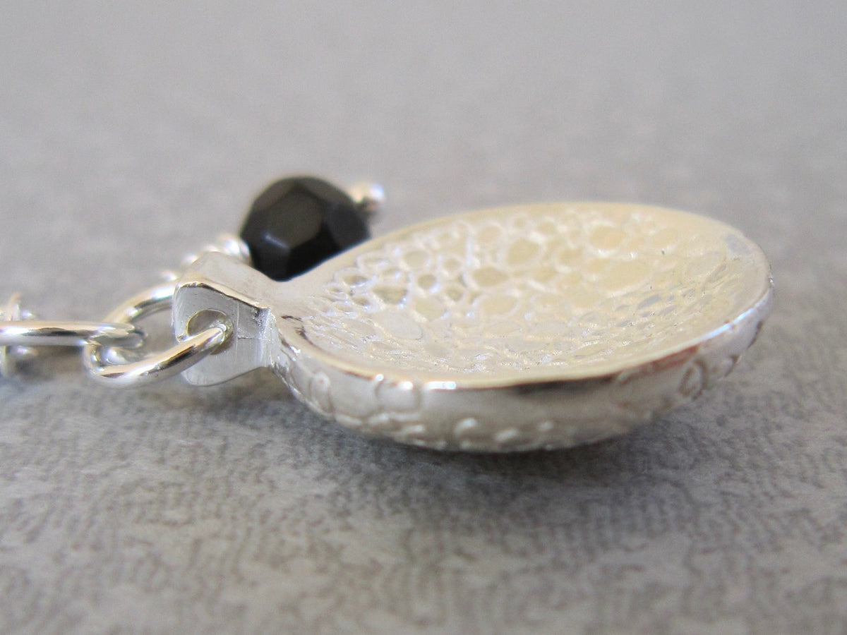 'You' Pendant with Onyx - Amanda Schoppel Art & Wax Carving